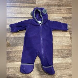 Columbia tiny bear fleece baby bunting - 3-6m EUC